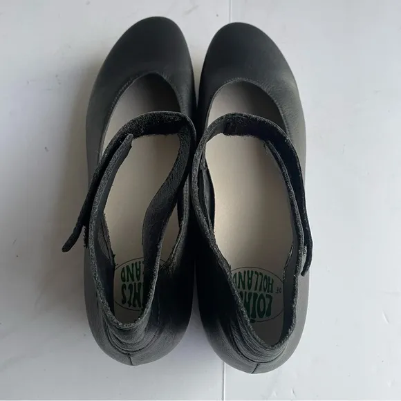 LOINTS OF HOLLAND Sydney Charlotte Shoes US 9.5 Black Mary Jane Ankle Strap Clog