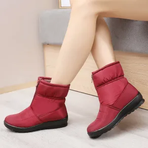 Lässige Wasserdichte Flache Winter Schnee-Stiefeletten für Damen | Perfekt für Outdoor-Aktivitäten
