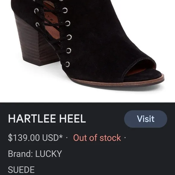 Lucky Brand Hartlee Brindle Heels Suede Lace Tie Ankle Boots Bootie Bohemian