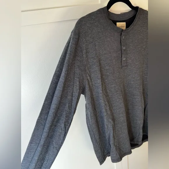 Lucky‎ Brand Men’s Long Sleeve Gray Shirt Size Large