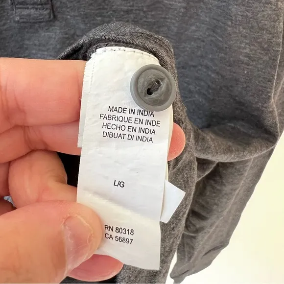 Lucky‎ Brand Men’s Long Sleeve Gray Shirt Size Large