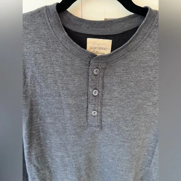 Lucky‎ Brand Men’s Long Sleeve Gray Shirt Size Large