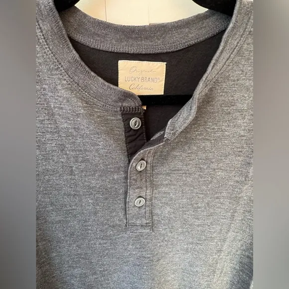 Lucky‎ Brand Men’s Long Sleeve Gray Shirt Size Large
