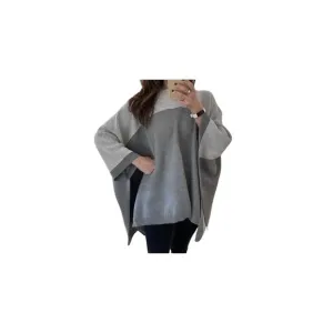 Lululemon Athletic Women’s Pullover Sweater/Poncho One Size Color Block Gray
