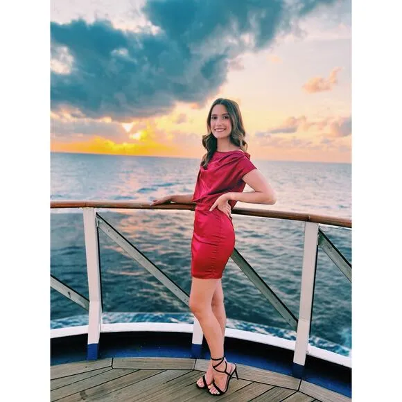 Lulus Burgundy Satin Boat Neck Mini Dress