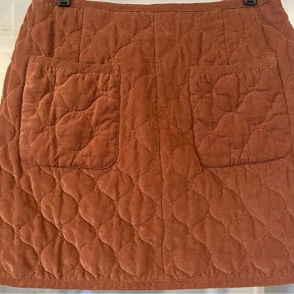 Madewell Curvy Corduroy Quilted Mini Skirt, Sz 10