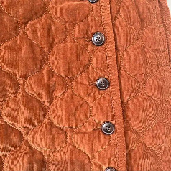 Madewell Curvy Corduroy Quilted Mini Skirt, Sz 10
