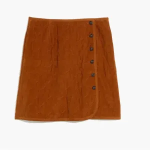 Madewell Curvy Corduroy Quilted Mini Skirt, Sz 10