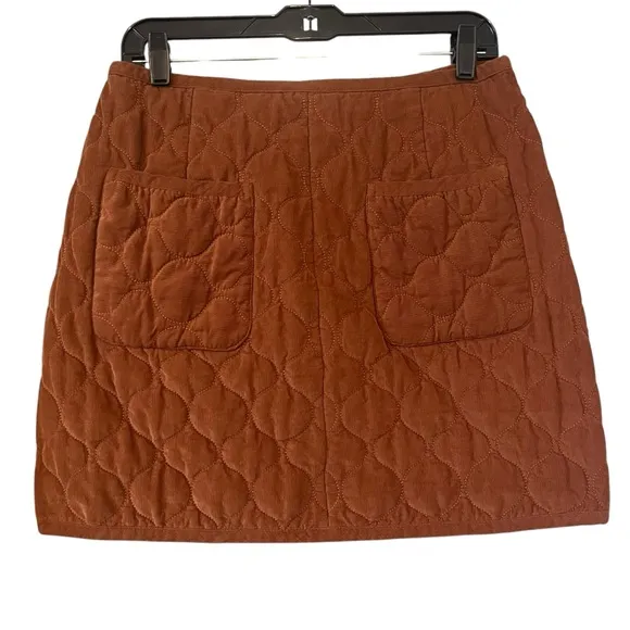 Madewell Curvy Corduroy Quilted Mini Skirt, Sz 10