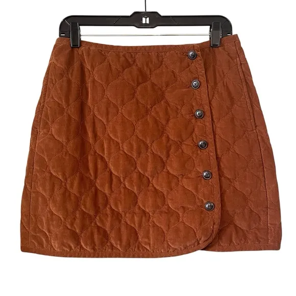 Madewell Curvy Corduroy Quilted Mini Skirt, Sz 10