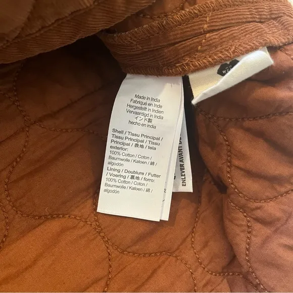 Madewell Curvy Corduroy Quilted Mini Skirt, Sz 10