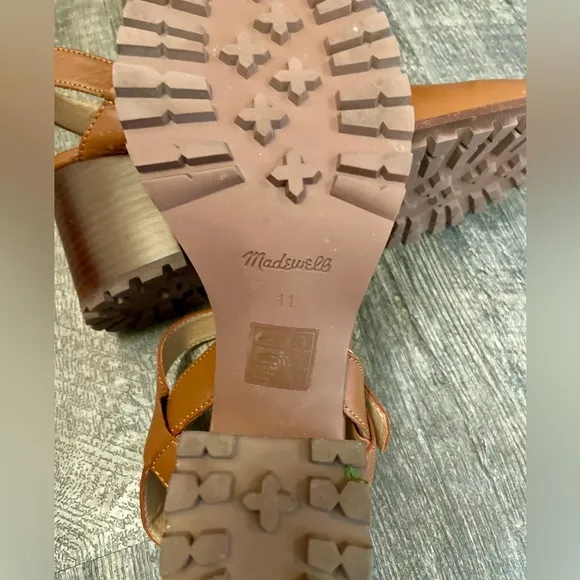 Madewell Leather Lug Sole Mary Janes, Size 11, Like New, Adjustable Ankle Strap