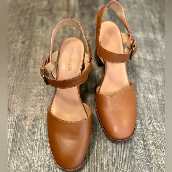Madewell Leather Lug Sole Mary Janes, Size 11, Like New, Adjustable Ankle Strap
