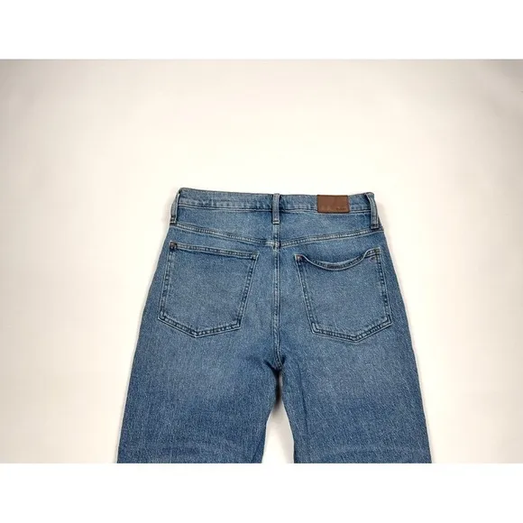 Madewell Perfect Vintage Crop Jean Women 30T Raw Hem 5-Pocket Denim Cotton Blue