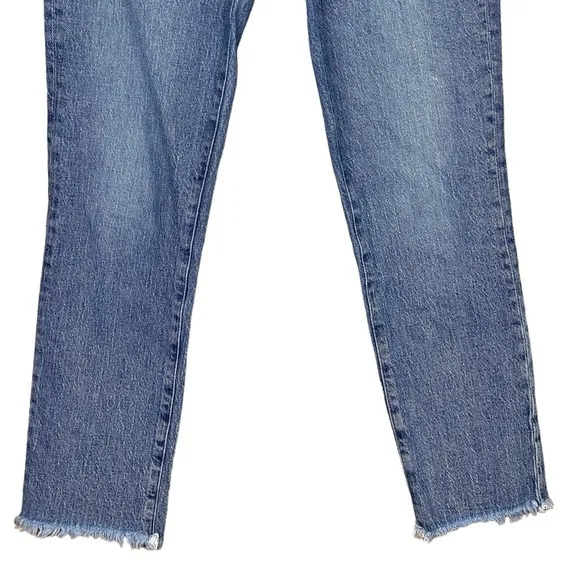 Madewell Perfect Vintage Jeans 24 High Rise Tapered Raw Hem Mom 90s Ainsworth