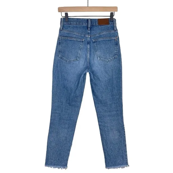 Madewell Perfect Vintage Jeans 24 High Rise Tapered Raw Hem Mom 90s Ainsworth