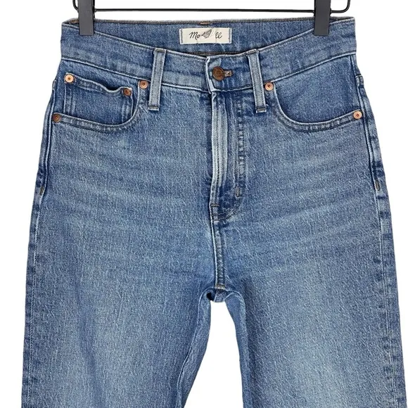 Madewell Perfect Vintage Jeans 24 High Rise Tapered Raw Hem Mom 90s Ainsworth