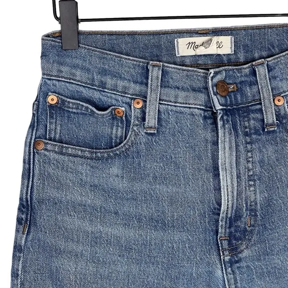 Madewell Perfect Vintage Jeans 24 High Rise Tapered Raw Hem Mom 90s Ainsworth
