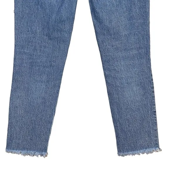 Madewell Perfect Vintage Jeans 24 High Rise Tapered Raw Hem Mom 90s Ainsworth