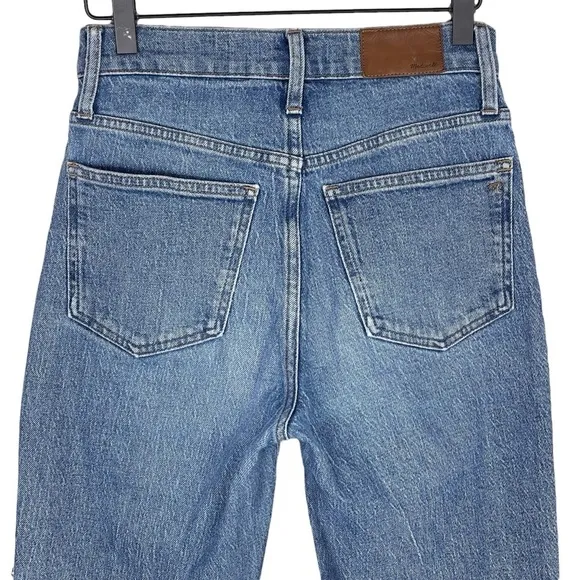Madewell Perfect Vintage Jeans 24 High Rise Tapered Raw Hem Mom 90s Ainsworth