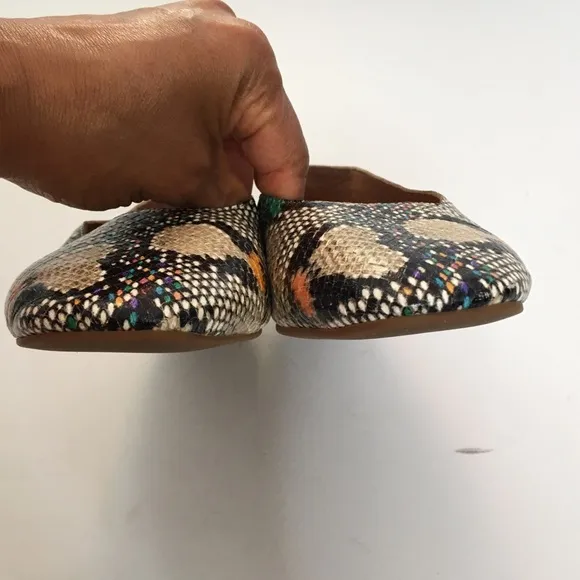 Madewell The Cory Flat In Snake Embossed Leather 6.5