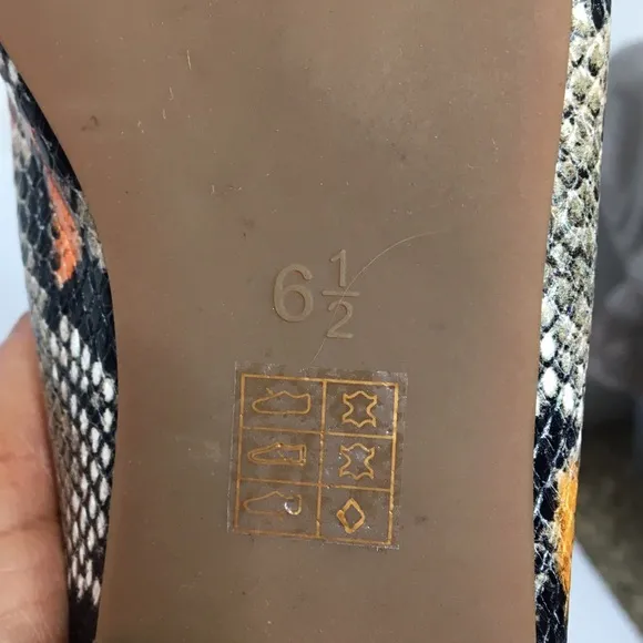 Madewell The Cory Flat In Snake Embossed Leather 6.5