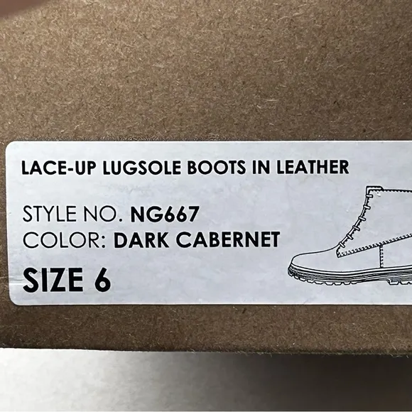Madewell The Rayna Lace-Up Boot in Leather NIB