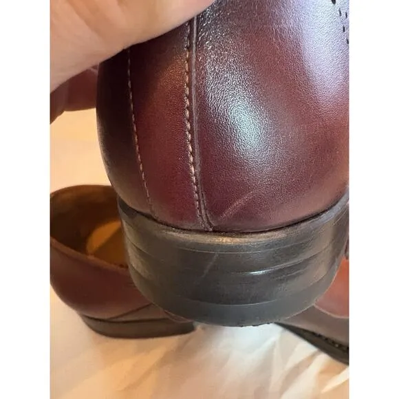 Magnanni Oxford Shoes Men's 11 Cognac Tobacco Two Tone Derby Lace Up Portugal