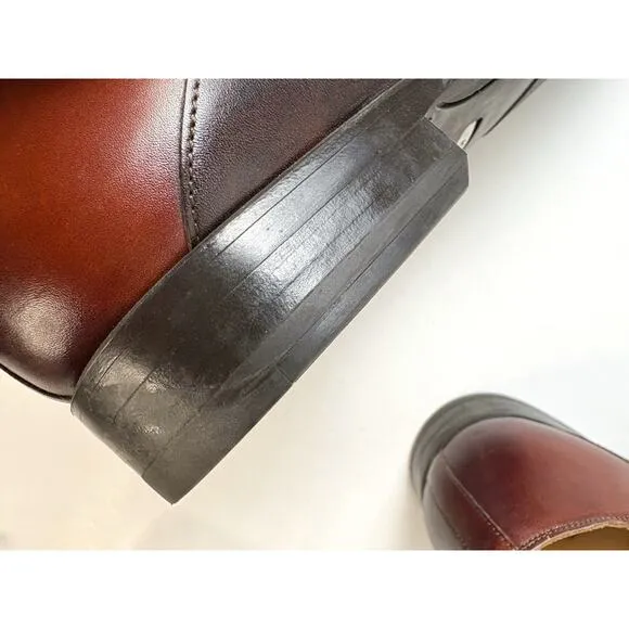 Magnanni Oxford Shoes Men's 11 Cognac Tobacco Two Tone Derby Lace Up Portugal