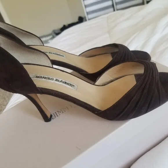 Manolo Blahnik Brown Heels