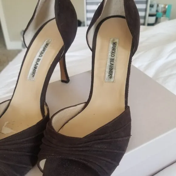 Manolo Blahnik Brown Heels