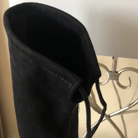 MARC FISHER Black Flat Over the Knee Boots