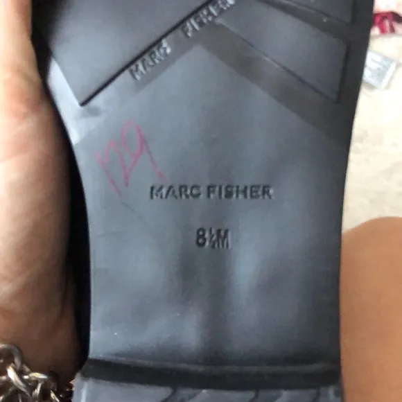 MARC FISHER Black Flat Over the Knee Boots