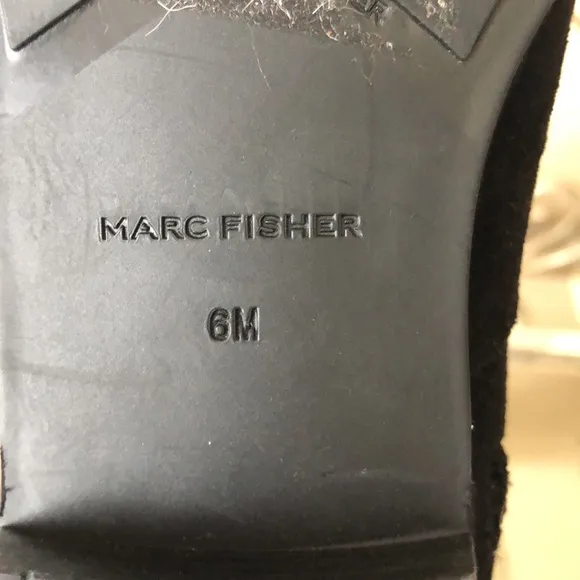 MARC FISHER Black Flat Over the Knee Boots