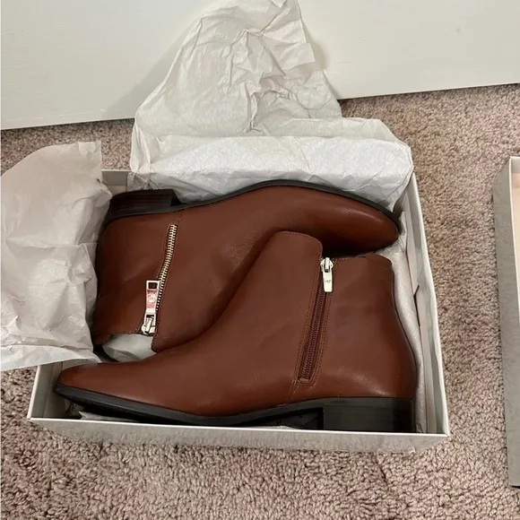 Marc Fisher Brown Geri Ankle Booties sz 11 NEW