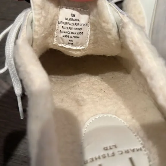Marc Fisher Slide on Womens Size 10 Miranda Slip On Sneaker Lifestyle Faux Fur