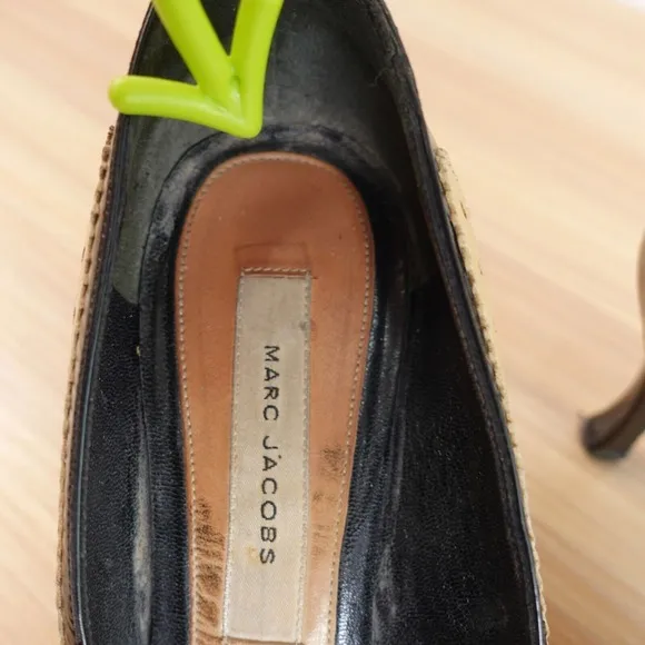MARC JACOBS Shoes 38.5 Pump Heels Leather Oxford 7.5 Y2K Preppy Two Tone ITALY
