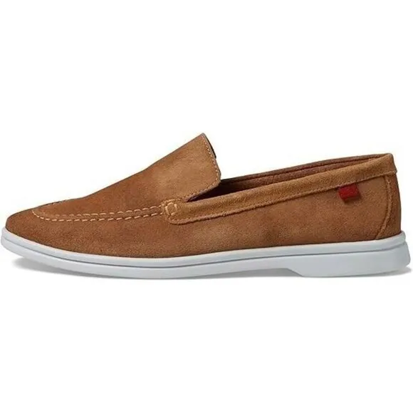 Marc Joseph New York Shoes Women Tan Suede Casual Slip-on Venetian Loafer ZPO642