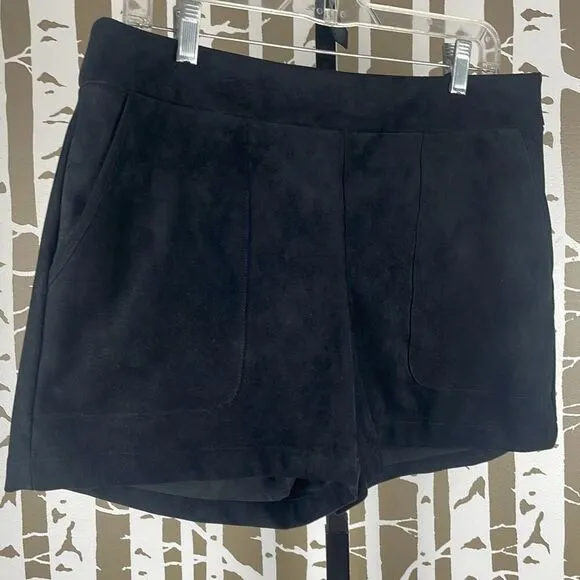 Marie Oliver Mia Short in Faux Suede Black 8