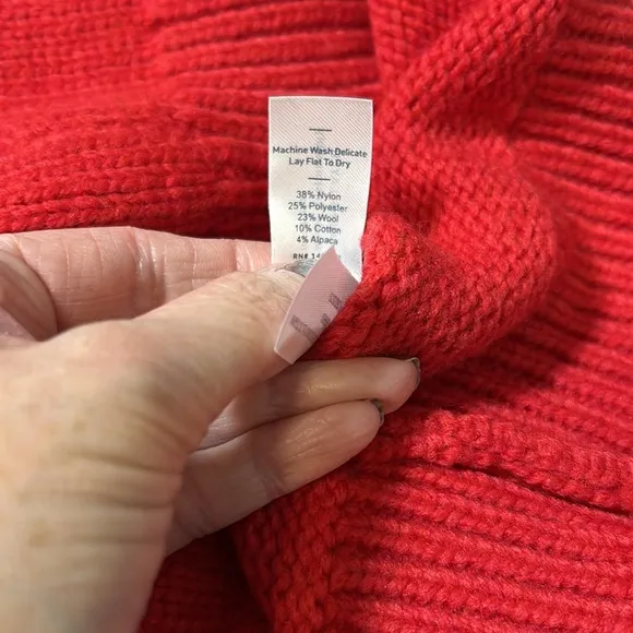Marine Layer Fair Isle Sweater Red Alpine Archive Wool Alpaca Outdoor Sz XS NEW