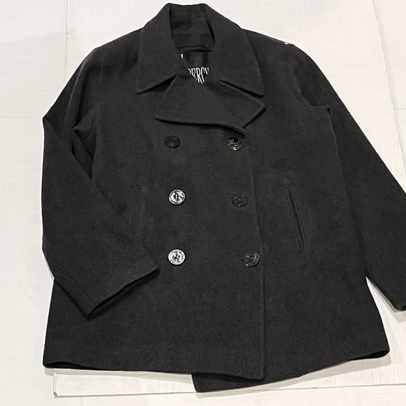 Marvin Richards x James Percy Double Breasted Wool Pea Coat