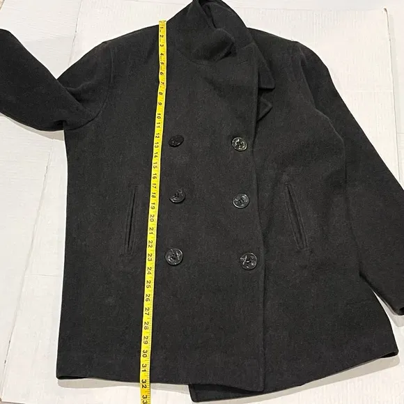 Marvin Richards x James Percy Double Breasted Wool Pea Coat