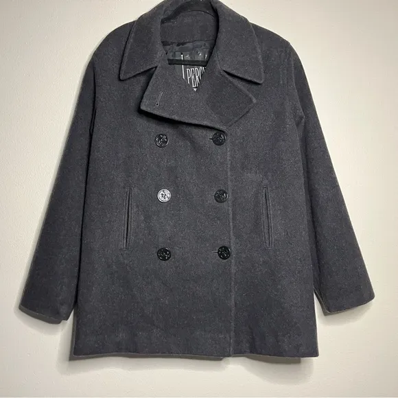 Marvin Richards x James Percy Double Breasted Wool Pea Coat