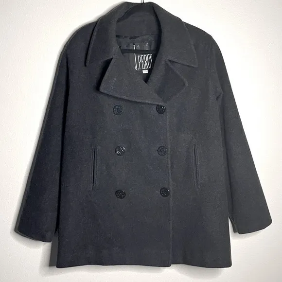 Marvin Richards x James Percy Double Breasted Wool Pea Coat