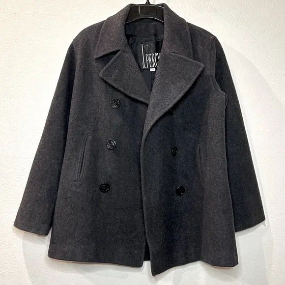 Marvin Richards x James Percy Double Breasted Wool Pea Coat