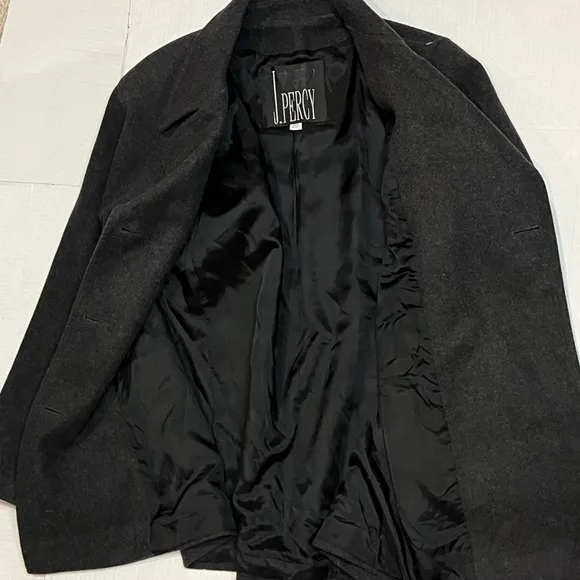 Marvin Richards x James Percy Double Breasted Wool Pea Coat