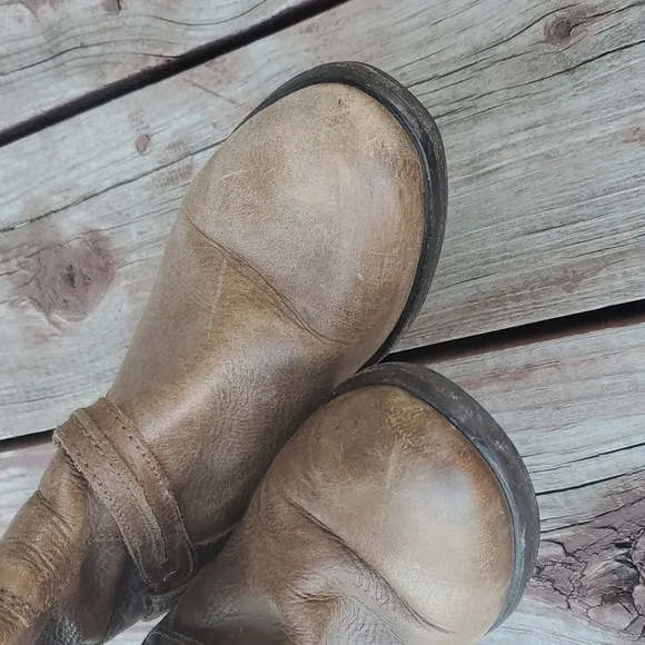 Massimo Dutti Womens Western Bohemian Tall Booties Leather shoes sz 38 US 8