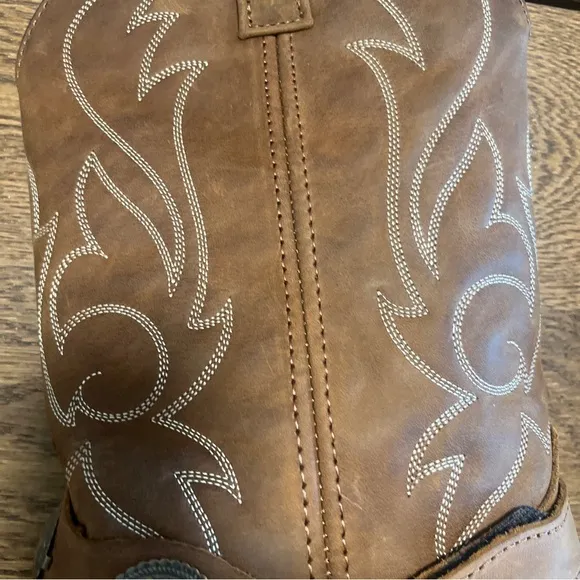 Masterson Boot Co. Brown Leather Embroidered Cowboy Western Boots Men 9.5D