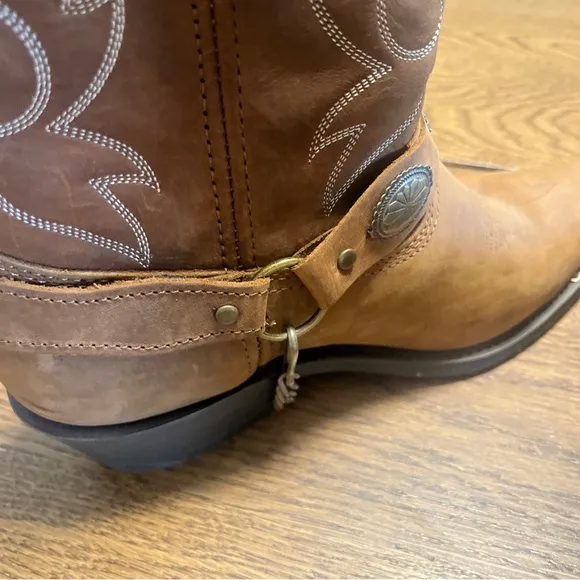 Masterson Boot Co. Brown Leather Embroidered Cowboy Western Boots Men 9.5D