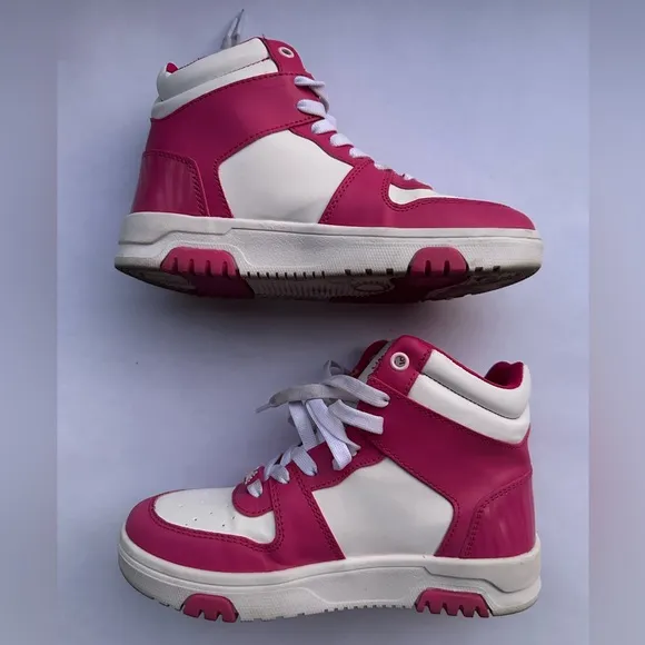 Mattel Barbie Hightop Sneakers Pink &amp; White Limited Edition Kids Shoes Imported